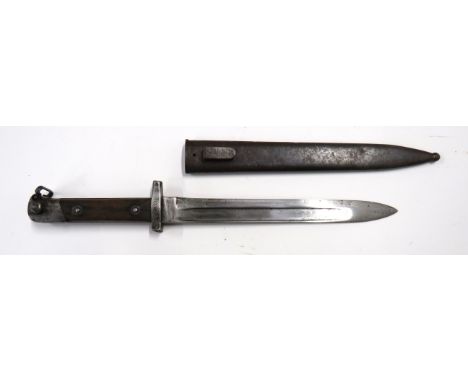 Austrian M1888 NCO's Bayonet9 1/4 inch, single edged blade with wide fuller.   Steel crossguard with quillon and muzzle ring 