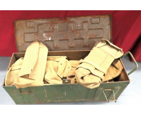 Quantity Of 1937 Pattern Utility Ammunition Pouchesconsisting pair of webbing pouches with lower drainage vents ... 6 x Canad