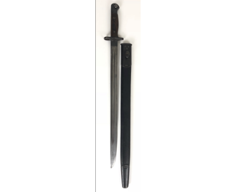 WW1 Personalised 1907 Pattern Bayonet 1913 Issue Hooked Quillon Removed &nbsp; scarce example by the Enfield factory, issue d
