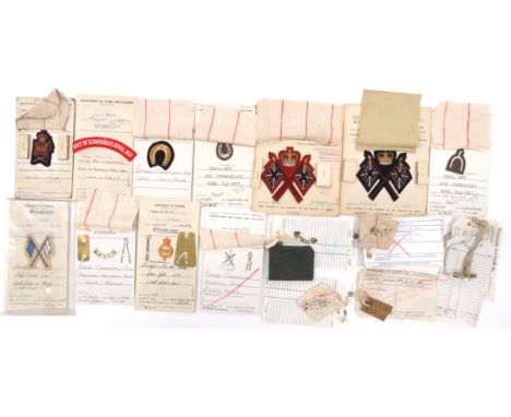27 x Sealed/Standard Pattern Carded Badgesincluding anodised Black Watch sporran badge ... Bullion embroidery QC Army Recruit