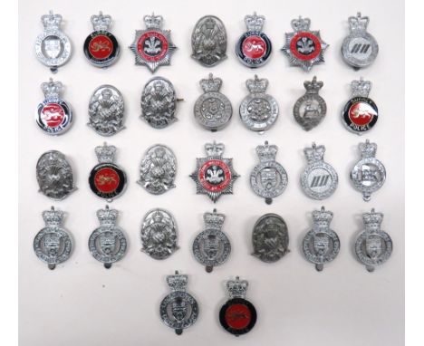 30 x Obsolete Police Constabulary Badgesincluding 3 x   chrome and enamel, QC South Wales Police ... 6 x QC Surrey Police.   