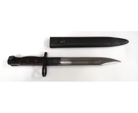 British No 5 MKI Jungle Carbine Bayonet8 inch, single edged, clipped point blade with fuller.   Forte stamped "W.S.", possibl