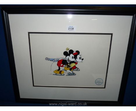 A Walt Disney limited edition serigraph animation cell 'On Ice' with certificate.