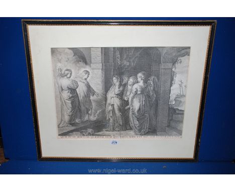 A framed Print 'Chat with Mary'