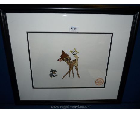 A Walt Disney limited edition serigraph animation cell 'Bambi' with certificate.