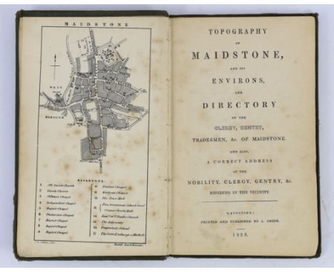 ° ° KENT:  Newton, William - The History and Antiquities of Maidstone, the County Town of Kent...frontis.; old half calf and 