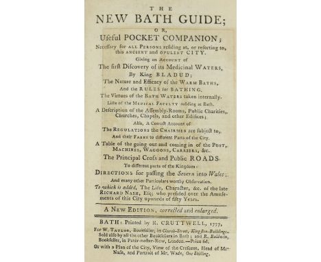 ° ° SOMERSET, BATH: The Historical and Local New Bath Guide...with Observations on the Medicinal Virtues, and Directions for 