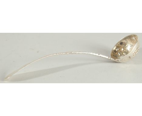 A SMALL ENGRAVED SILVER LADLE.