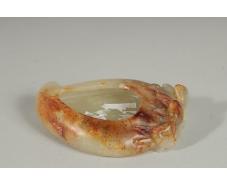 A CHINESE JADE BRUSH WASHER.