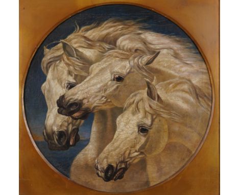 AFTER JOHN FREDERICK HERRING SNRPharoah's Horsesoil on canvascircular, diameter 59cmCondition reportExtensive craquelure thro