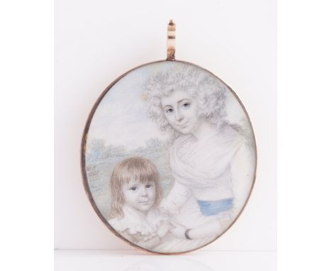 HENRY SPICER (BRITISH, 1743-1804)Portrait miniature of The Honourable Mary Wyndham Bouverie (1757-1832) with her second son E