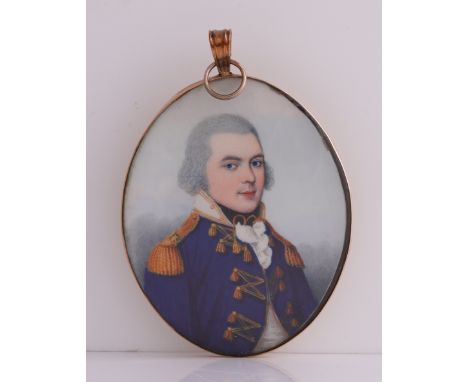 FREDERICK BUCK (IRISH, 1771-1840)Portrait miniature of a young subaltern of the 28th North Gloucestershire Regimenton ivory (