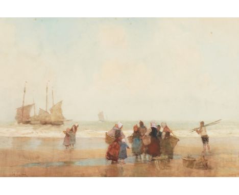 HECTOR CAFFIERI (BRITISH, 1847-1932)FisherFolksigned 'H Caffieri' (lower left)watercolour34 x 51.5cmProvenancePrivate collect