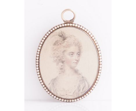 JOHN SMART (BRITISH, 1741-1811)Portrait miniature of Mrs Shippey of Sloane Street, Knightsbridge, in a grey dressdated '1784'