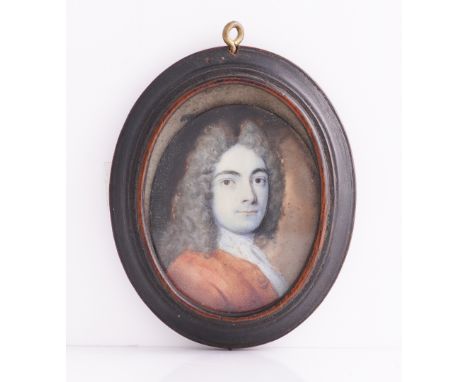 ENGLISH SCHOOL, 18TH CENTURY (2)Portrait miniature of Bridges Taylor of Bifrons, Kent, wearing an orange coatinscribed with s