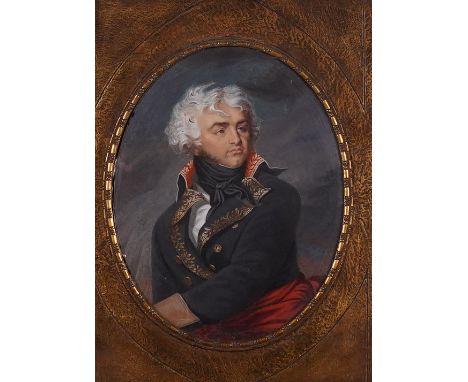 JEAN URBAIN GUÉRIN (FRENCH, 1761-1836)Portrait of General Kleber watercolour and gouache on paperoval, 22 x 17cmCondition rep