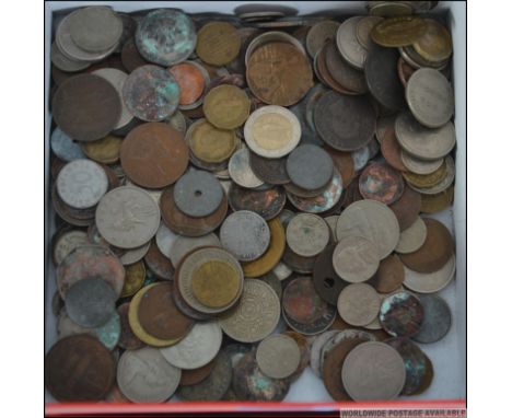 A collection of vintage 20th century and older coins mainly Great Britain, some continental