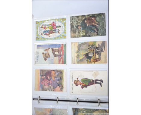 IRELAND Irish vintage postcard collection in album inc NI. 270 cards. Pre 1930s largely WWI era