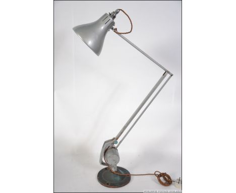 An original vintage / retro mid 20th century Hadrill & Horstmann industrial counterbalance anglepoise office desk lamp being 