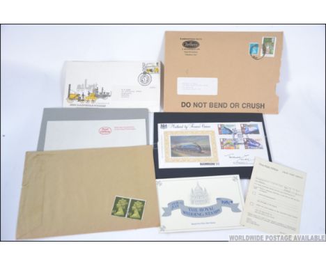 Terence Cuneo; An original Benhams FDC First Day Cover issued limited edition signed cover. Signed boldly by Cuneo (famous fo