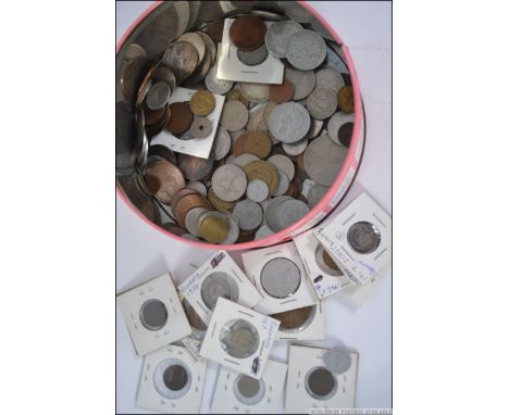 A collection of assorted vintage coins, some commemorative etc.
