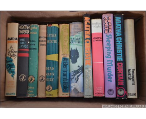 Agatha Christie; A collection of 12x vintage Agatha Christie First Edition novels, to include; A Caribbean Mystery, The Pale 