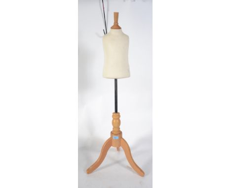 Small childs Stockman type mannequin / dress makers dummy , fully height adjustable with 3 pronged base