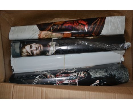 2 large boxes full of pop posters to include many 80's bands as well as rock gods like the Rolling Stones. 