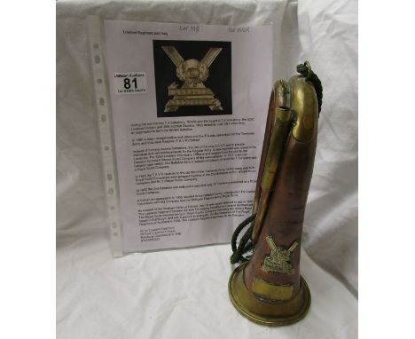 Interesting military bugle with provenance (mouth piece missing)