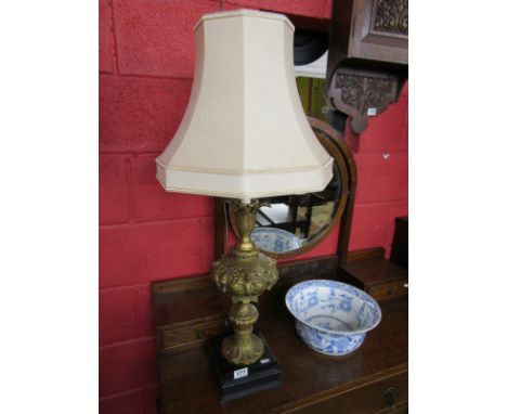Ornate gilt lamp