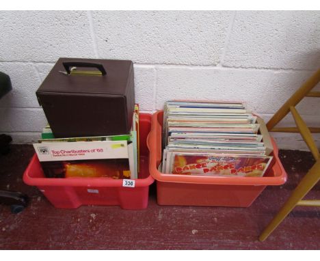 3 boxes of vinyl to include new wave &amp; post punk singles as well as 60's 45's