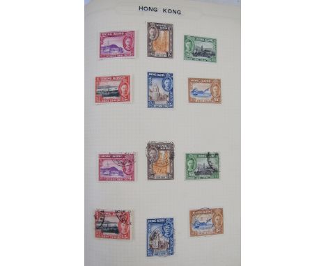 British Empire stamps: green Simplex A - Z album of mint &amp; used QV-QEII issues with sets and higher cat values seen, Asce