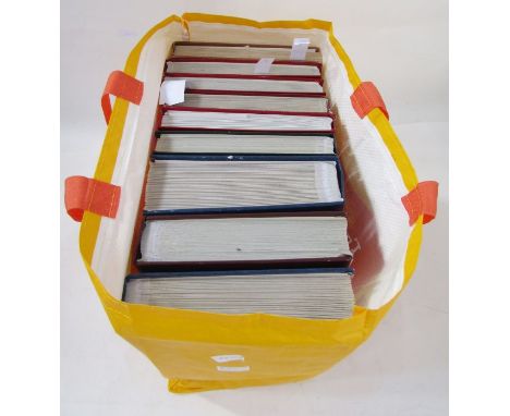 GB stamps: massive KGVI and QEII accumulation in 9 stockbooks including higher values to &pound;1, much used, some mint, sets