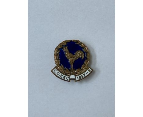 COVENTRY CITY 1937/38 SUPPORTERS CLUB BUTTONHOLE ENAMEL BADGE , C.C.F.S.C 1937/38. EXTREMELY SCARCE STUNNING ITEM, NO MAKERS 