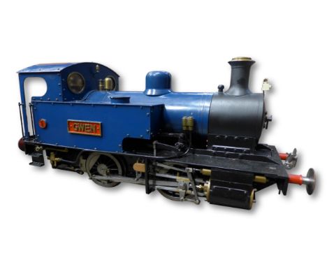 A 5" gauge live steam model of an outside cylinder 0-4-0 tank engine 'Gwen' of the Dick Simmonds 'Ajax' design with purpose m