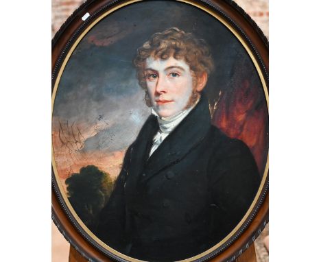 English school - Portrait of Thomas Hodges MA (1782-1847), Trinity College, Cambridge, ordained 1812, curacy of Wooton, Fitzp