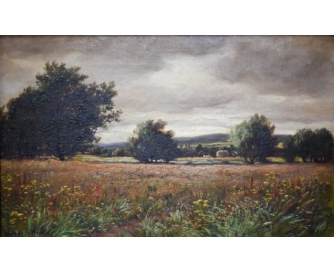 Sydney M Broad - An English landscape, oil on canvas, signed, 24.5 x 40 cm 