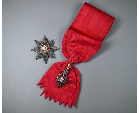 Imperial Austrian Order of Franz Joseph (1849), Grand Cross set, second type, post 1872, by Vinc. Mayer's Sohne, Wien, compri