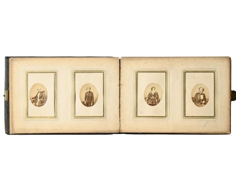 A mid-Victorian photograph album, c. 1855-60,&nbsp;illustrated with 63 prints after original photographs of leading contempor