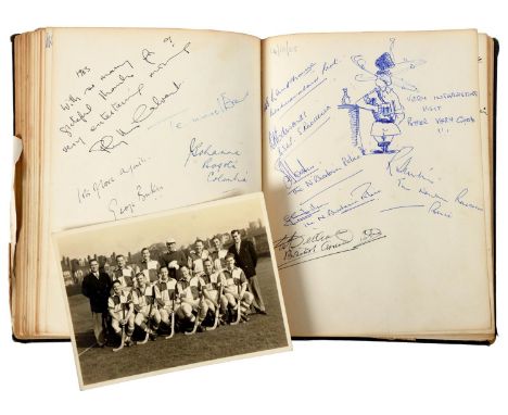 Nottingham Interest. The visitors' book of the Ye Olde Trip to Jerusalem, possibly the country's oldest pub,&nbsp;during the 
