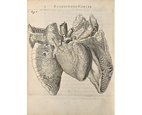 Medical. [Descartes]&nbsp;Renatus Des Cartes/De Homine,&nbsp;figuris et latinitate donatus a Florentio Schuyl,&nbsp;second ed