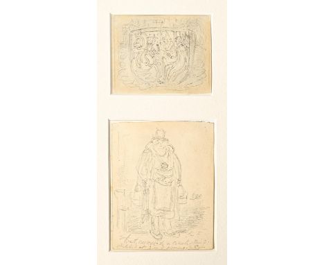 An 18th c English Harleian-style morocco binding, later adapted to enclose an early 19th c and later collection of works on p
