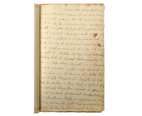 Tourism and Topography in Georgian England. Seven gentleman-tourist's manuscript travel narratives,&nbsp;dated 1771-1783,&nbs