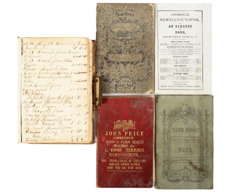 A 19th c MS pocket account book, dated 1830-75,&nbsp;[26]ff only, one leaf also including a recipe&nbsp;To Make Ginger Beer, 
