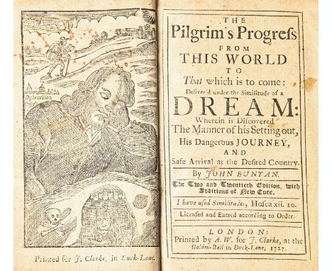 Bunyan (John), The Pilgrim's Progress [...],&nbsp;twenty-second edition, London: Printed by A.W. for J. Clarke, at the Golden