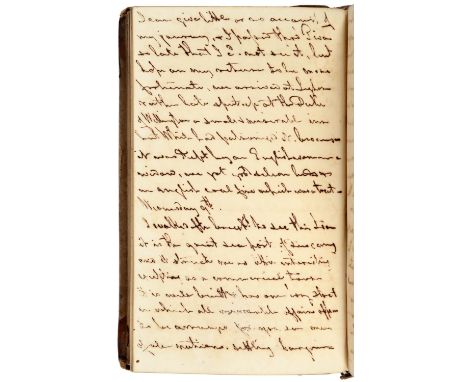 Travel. A 19th c Italian Grand Tour journal,&nbsp;approx. [100]ff of English manuscript, left-handed and mostly written to ve