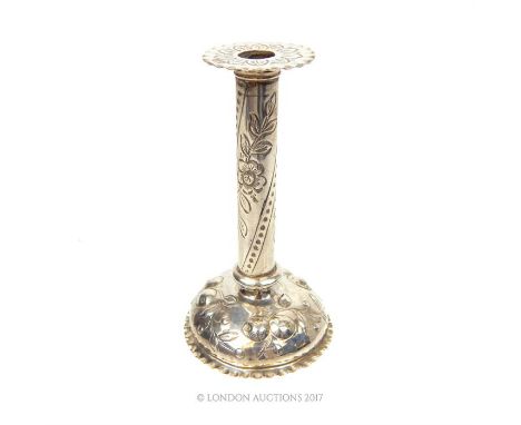 A 19th century Dutch silver candlestick of diminutive size, 1835, 10 x 5.5 x 5.5cm, 36g (1.18t oz).