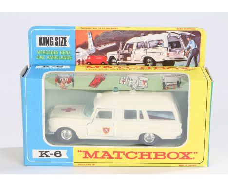 Matchbox King Size, K-6 Mercedes Benz Binz Ambulance, boxed as new