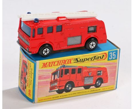 Matchbox  Lesney Superfast 35 Merry Weather Fire Engine, boxed 
