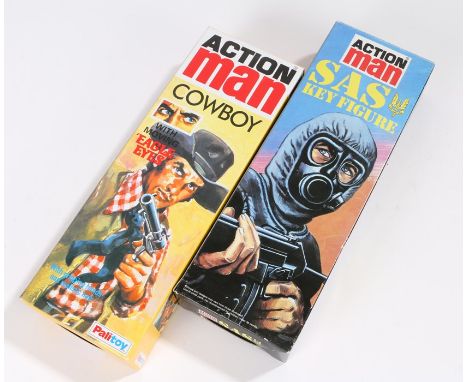 Action Man SAS key figure, Action Man Cowboy, both housed in original boxes (2)